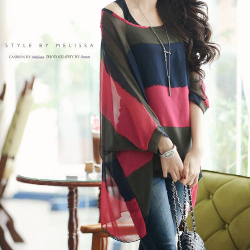 Winter Sun Clothing - Fashion Women's Bohemian Chiffon Shirt Seaside
