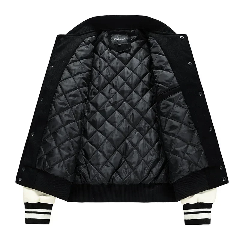 DIY LOGO Winter Men's Baseball - Quality Winter Clothing Bomber Jacket avaliação e preço