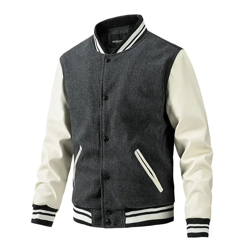 DIY LOGO Winter Men's Baseball - Quality Winter Clothing Bomber Jacket avaliação e preço