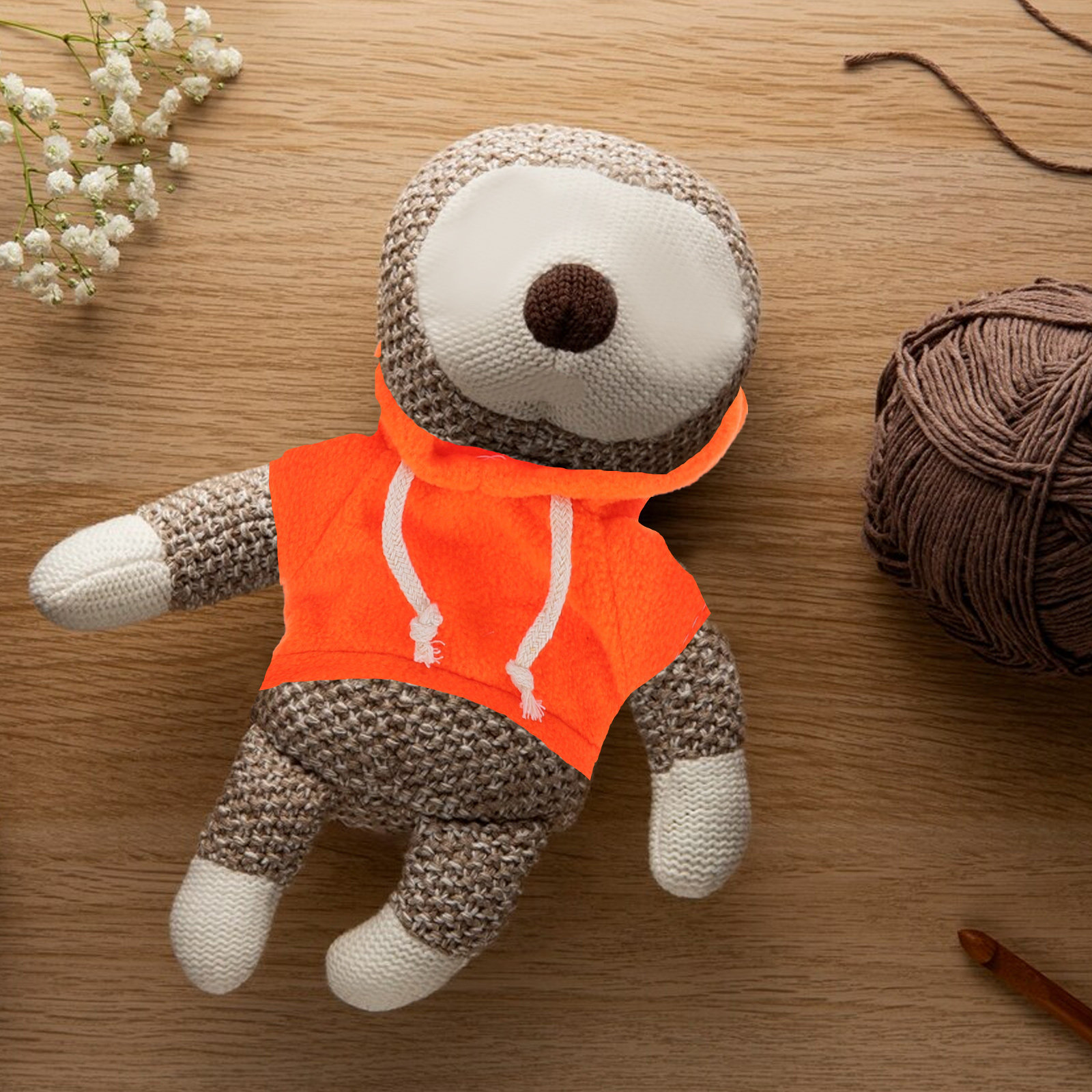 2Pcs Warm Bear Hoodie Clothes  - Winter Clothing Accessories avaliação e preço