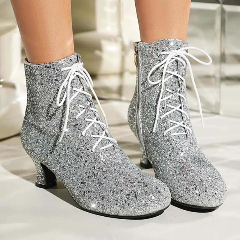 Gold Ankle Boots for Women Win - Winter Cloth avaliação e preço
