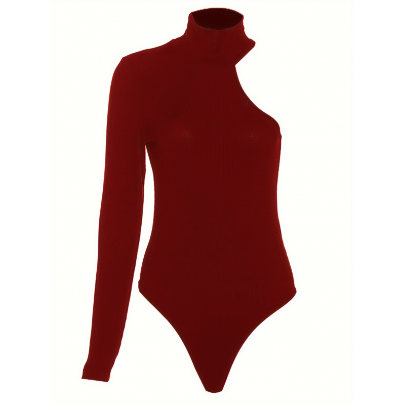 Solid Asymmetric One Shoulder  - Winter Clothing For Woman avaliação e preço