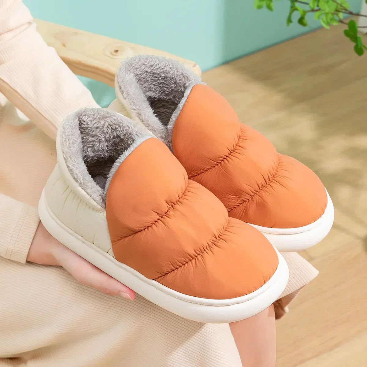Women Men Slippers Winter Down - Winter Cloth avaliação e preço