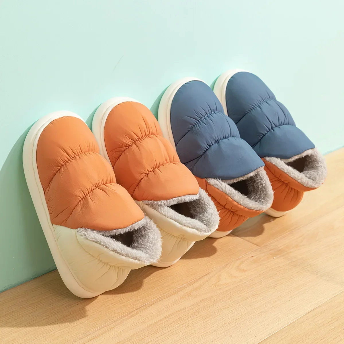 Women Men Slippers Winter Down - Winter Cloth avaliação e preço