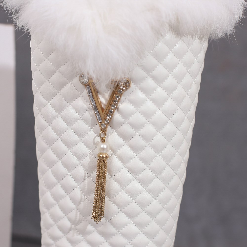 Winter Women Fur Knee High Boo - Winter Clothing For Woman avaliação e preço
