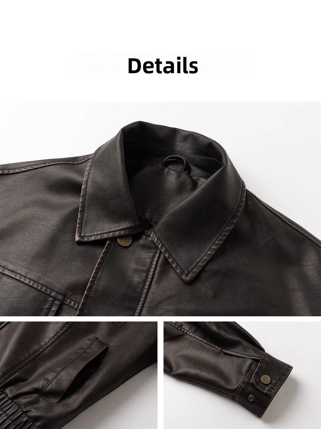 Trendy Loose Men's Leather Jac - Winter Sun Clothing avaliação e preço