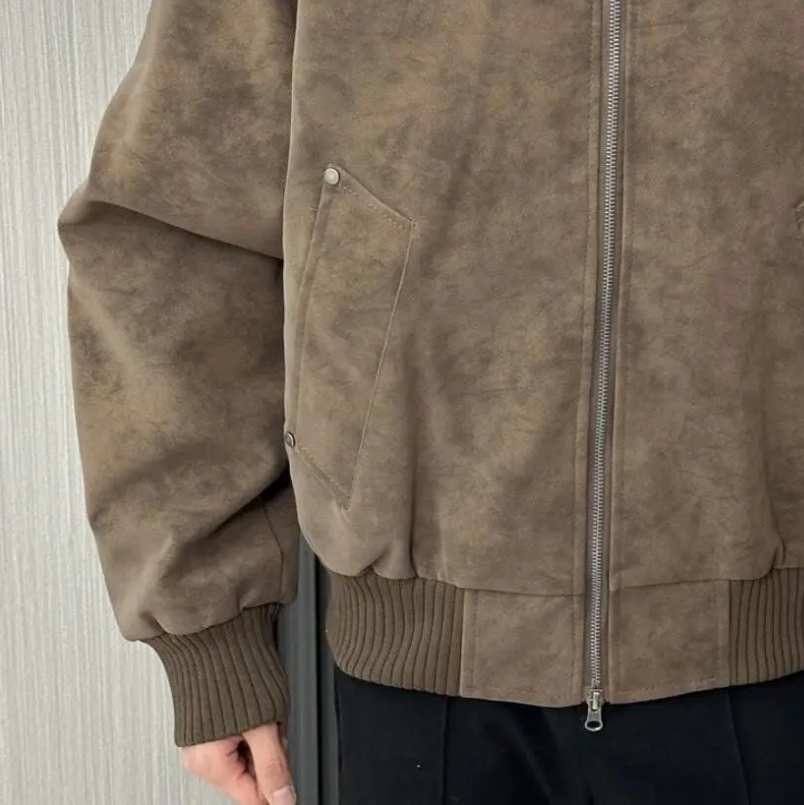 Autumn Oversize Bomber Jacket  - Quality Winter Clothing Bomber Jacket avaliação e preço