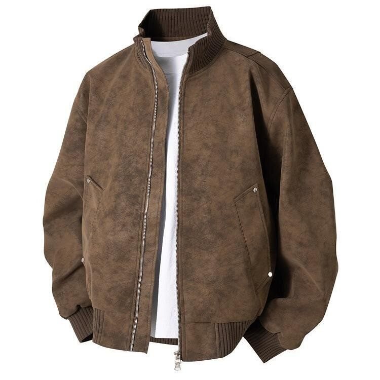 Autumn Oversize Bomber Jacket  - Quality Winter Clothing Bomber Jacket avaliação e preço