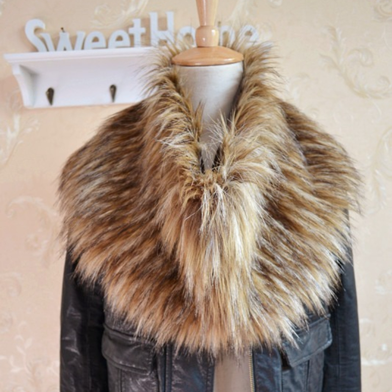 Women Faux Fox Fur Long Scarf  - Winter Clothing Accessories avaliação e preço