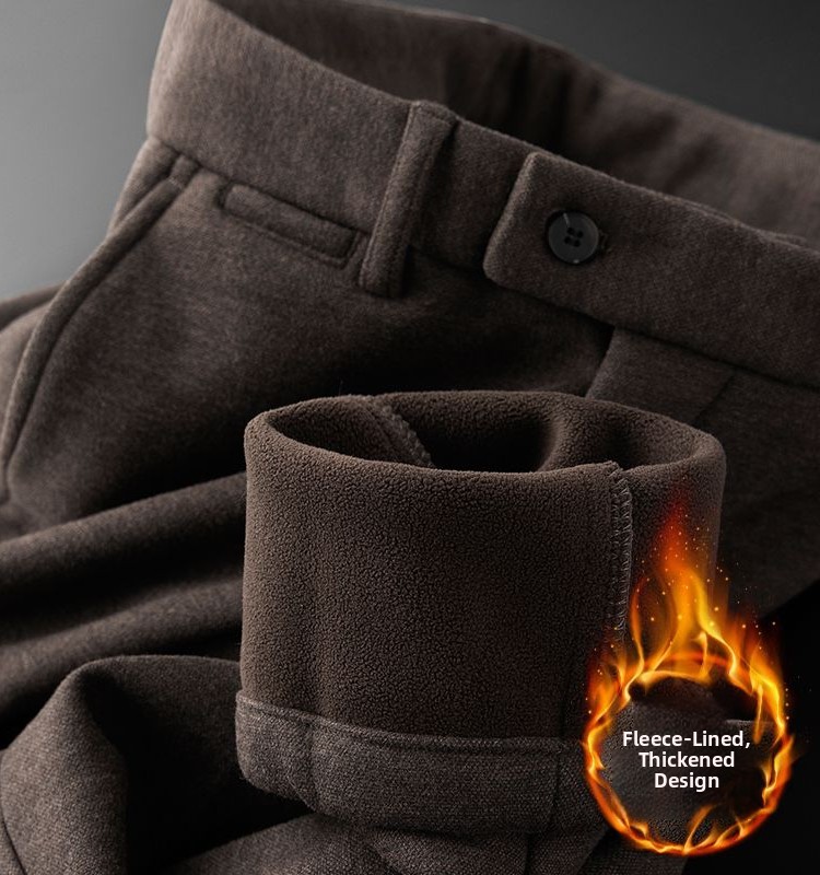 Thickened Fleece Business Casu - Winter Sun Clothing avaliação e preço