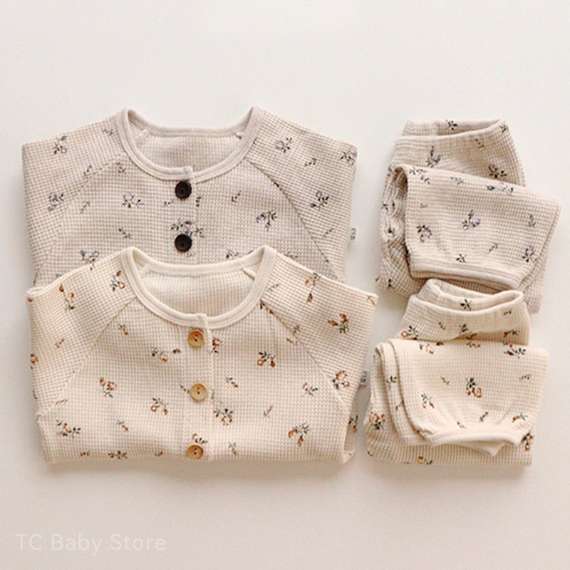 Baby Pajamas Floral Solid Colo - Winter Clothing Activity avaliação e preço