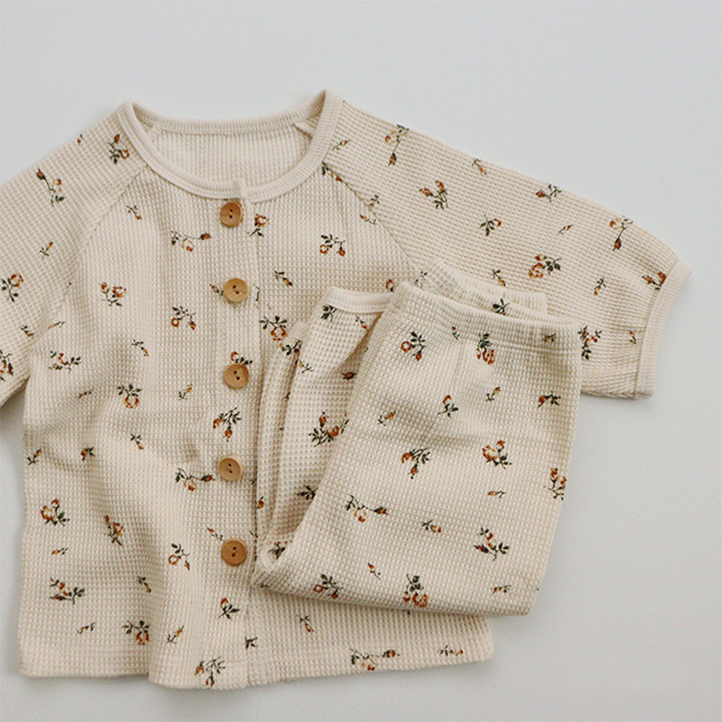 Baby Pajamas Floral Solid Colo - Winter Clothing Activity avaliação e preço