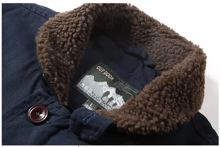 Men Fleece Winter Jackets Warm - Quality Winter Clothing Bomber Jacket avaliação e preço